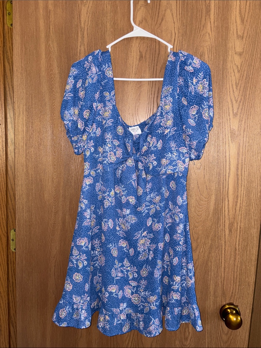 Sienna Sky Blue Floral Midi Dress